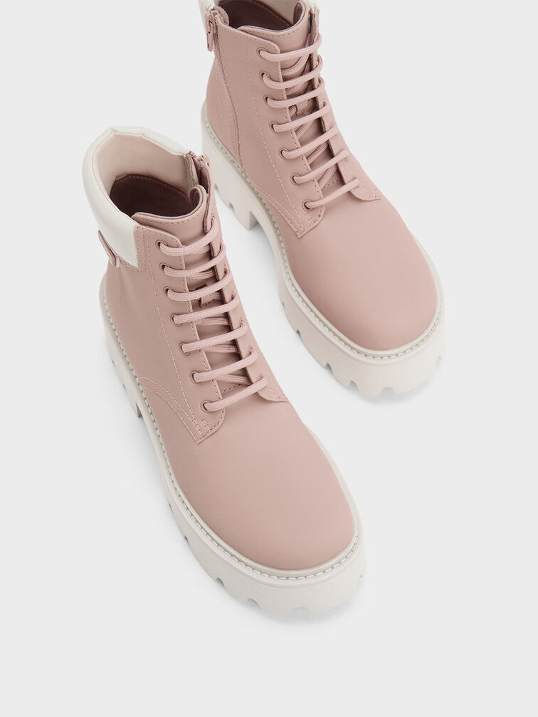 Ripley Ridged Sole Ankle Boots, Blush, hi-res