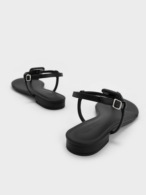 Koa Thong Sandals, Black, hi-res