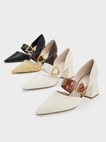 Sepphe Tweed Metallic Buckle D'Orsay Pumps, Multi, hi-res