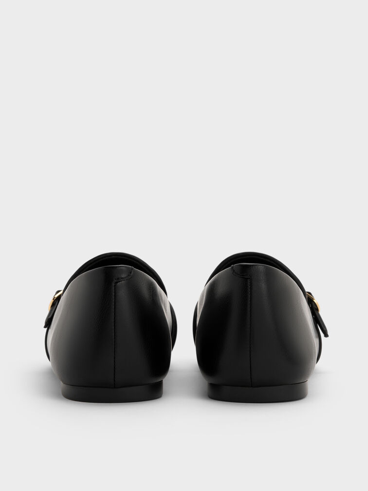 Buckle-Strap Loafers, Black, hi-res