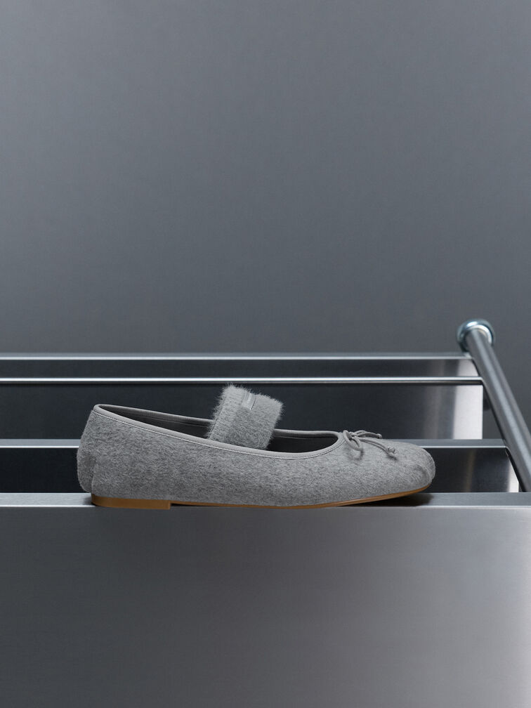 حذاء ماري جين فلات وينونا فِلت, رمادي فاتح, hi-res