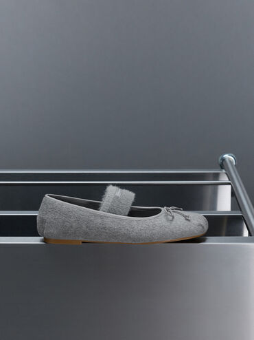 حذاء ماري جين فلات وينونا فِلت, رمادي فاتح, hi-res