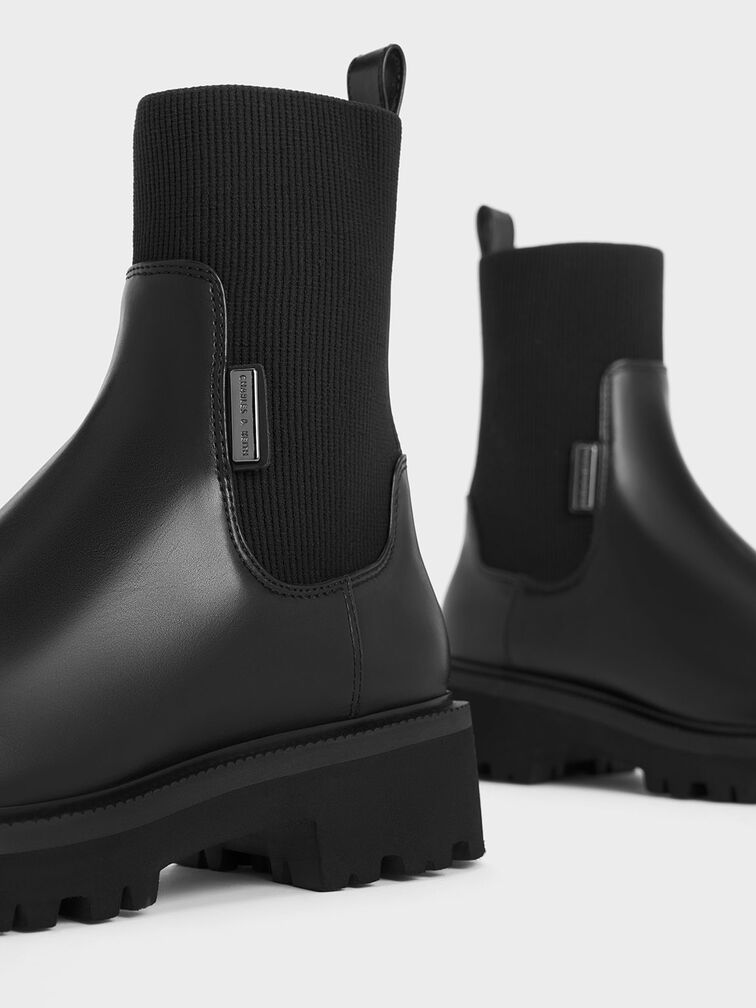 Remy Ridged-Sole Chelsea Boots, Black, hi-res