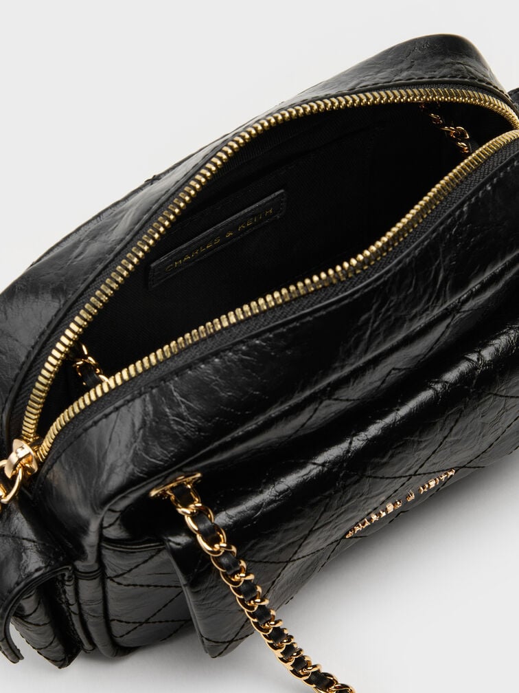 حقيبة كروسبودي "ديو" مبطنة, أسود, hi-res