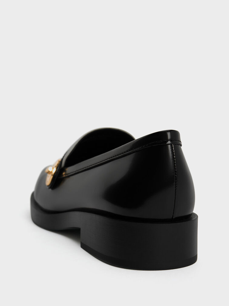 حذاء لوفرز هيتي ثنائي اللون بإبزيم معدني وحزام, متعدد الألوان, hi-res