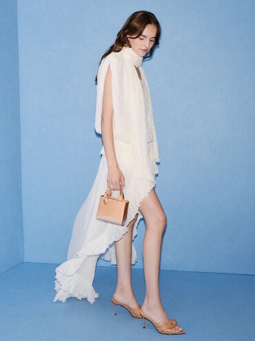 حقيبة ألباني صغيرة من الجلد والساتان بعقدة فيونكة ومزينة بالكريستال, لون البشرة الطبيعي, hi-res