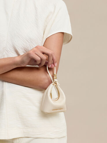 Micro Augustine Eel-Effect Bag, Cream, hi-res