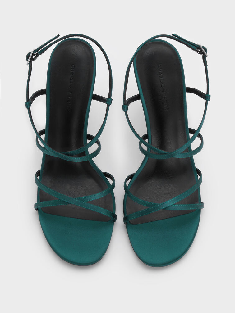 صندل كروس أوفر من بوليستر معاد تدويره بكعب ترابيز, شرشيري, hi-res