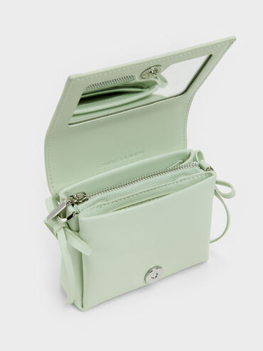 Hazel Bow Small Wallet, Mint Green, hi-res