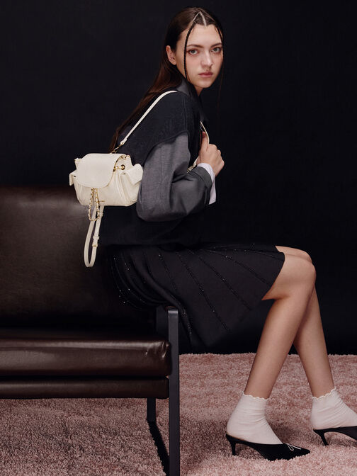 حقيبة ظهر مبطنة, كريم, hi-res