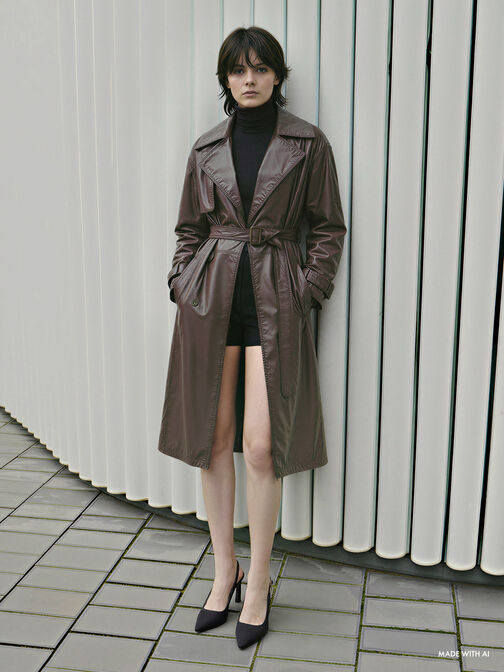 Kerra Twill Pointed Slingback Pumps, Black Textured, hi-res