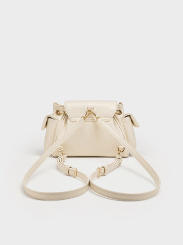 حقيبة ظهر مبطنة, كريم, hi-res