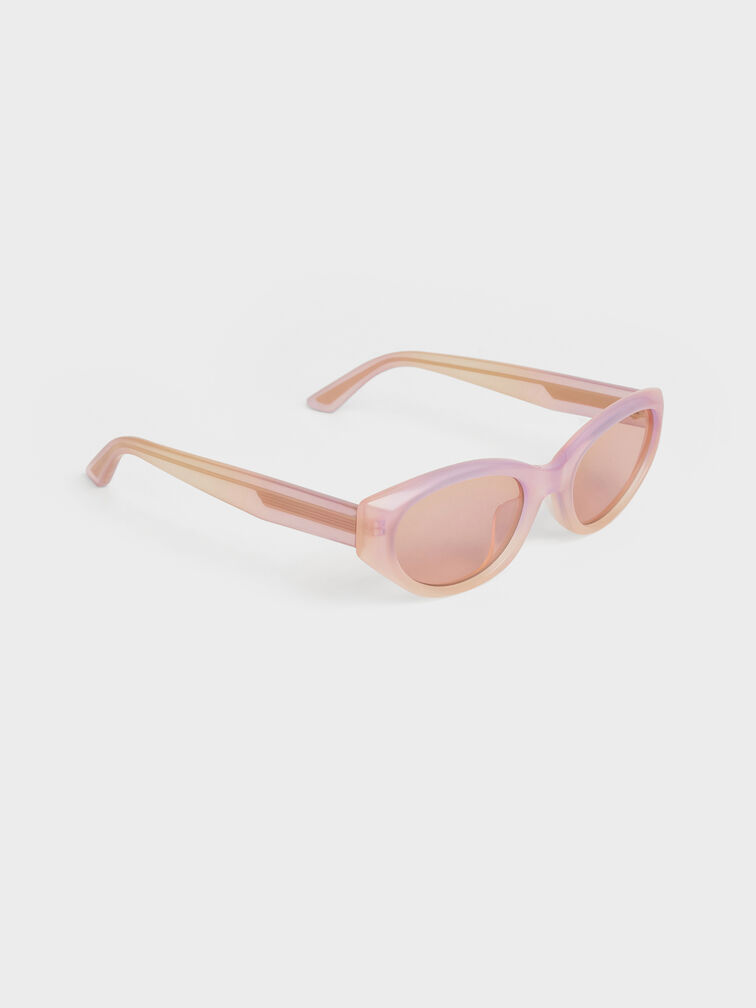 Bijou Recycled Acetate Cateye Sunglasses, Jelly Pink, hi-res