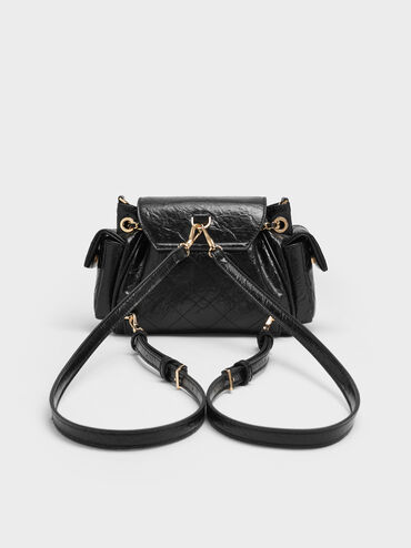 حقيبة ظهر مبطنة, أسود, hi-res