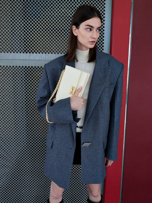 Everline Braided-Strap Shoulder Bag, Cream, hi-res