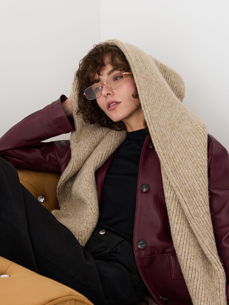 نظارات شمسية مستطيلة سيليستيا بإطار معدني وعدسات ملونة, ذهبي شاحب, hi-res