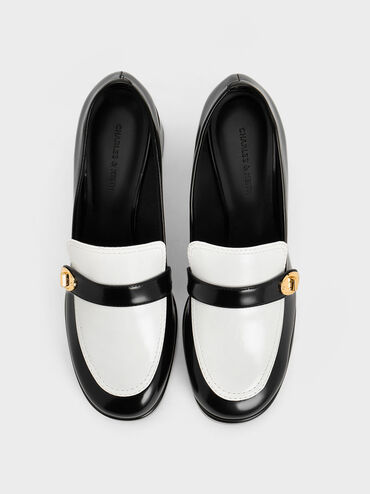 حذاء بامبس لوفرز هيتي ثنائي اللون بحلية معدنية, متعدد الألوان, hi-res