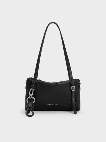 حقيبة كتف صغيرة من النايلون من ليفي, أسود كلاسيكي, hi-res