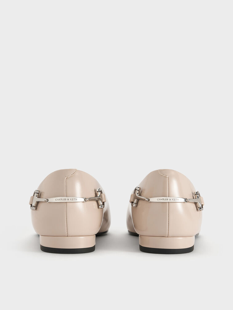 Erinna Metallic-Accent Pointed-Toe Flats, Sand, hi-res