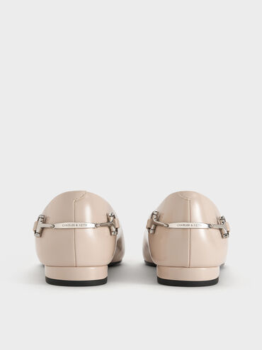 Erinna Metallic-Accent Pointed-Toe Flats, Sand, hi-res