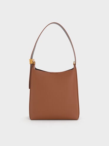 Edna Bucket Bag, Chocolate, hi-res