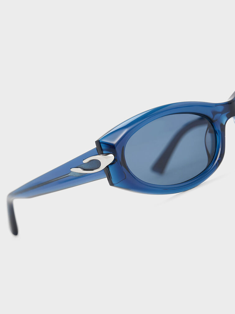 نظارة شمسية إيدي بيضاوية, أزرق, hi-res