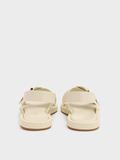 Audra Crossover-Strap Slingback Sandals, Chalk, hi-res