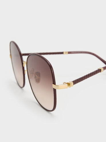 Ivette Butterfly Sunglasses, Burgundy, hi-res
