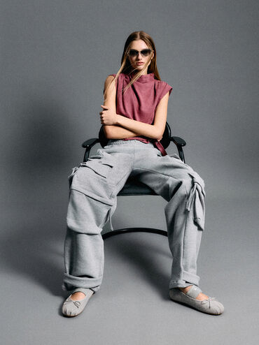 حذاء ماري جين فلات وينونا فِلت, رمادي فاتح, hi-res