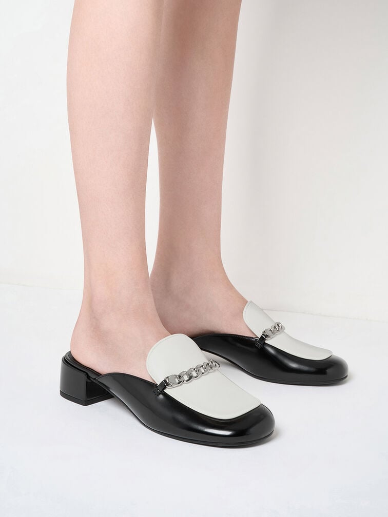 حذاء ميول أنيق بلونين وسلسلة, متعدد الألوان, hi-res