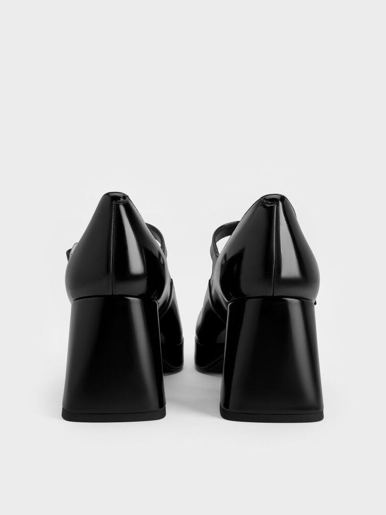 ذاء ماري جين بكعب مربع بلاتفورم, صندوق أسود, hi-res