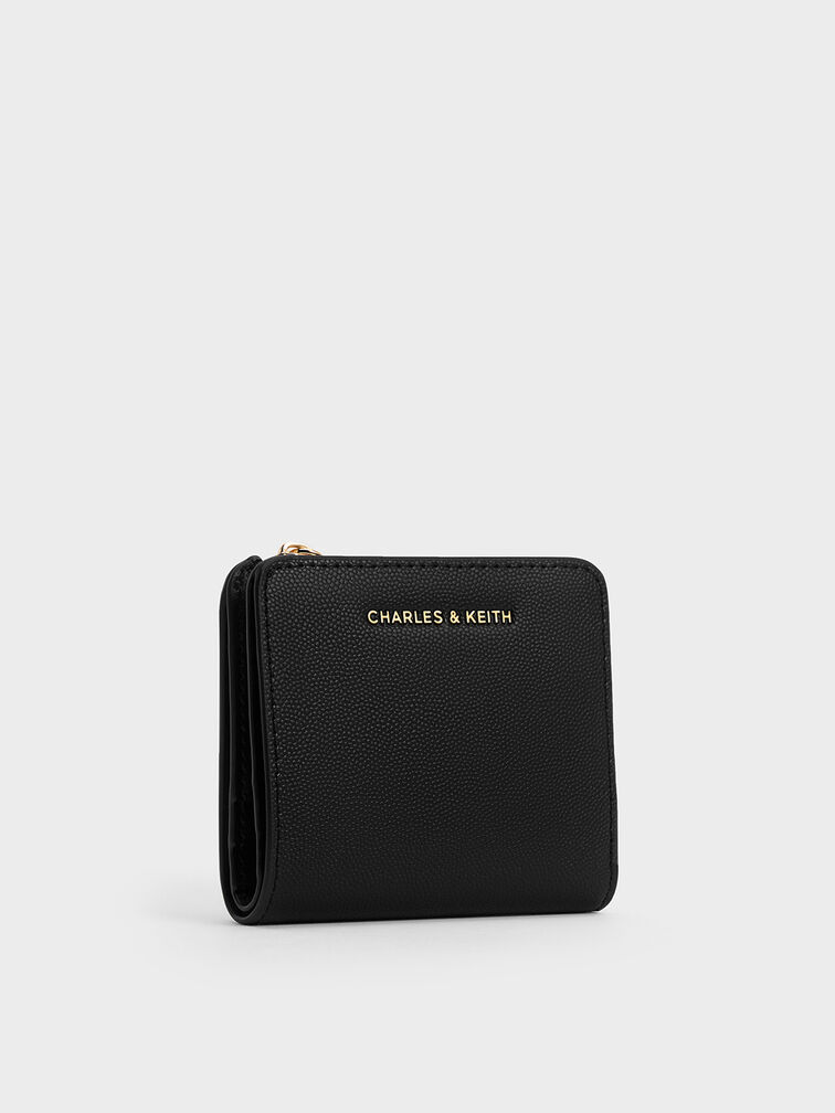 Keely Top Zip Small Wallet, Black, hi-res