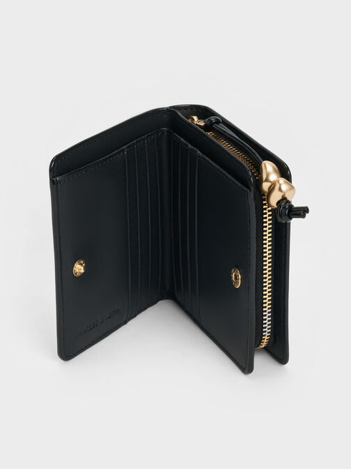 محفظة صغيرة أوغستين بتفاصيل نحتية, أسود, hi-res