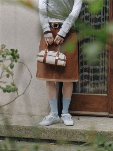 حقيبة بولينج من قماش سكوتي, قرميدي, hi-res