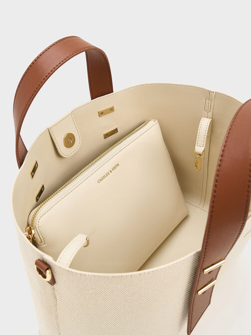 Shania Canvas Tote Bag, Chocolate, hi-res