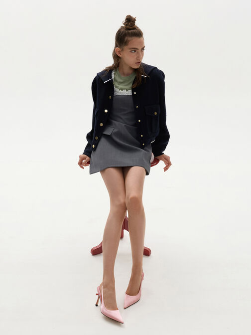 Brantley Bow Slingback Pumps, Pink, hi-res