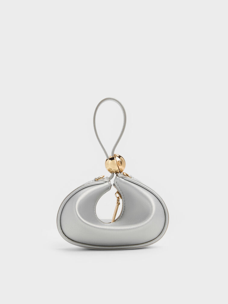Micro Jesmyn Metallic Two-Way Bag, Silver, hi-res