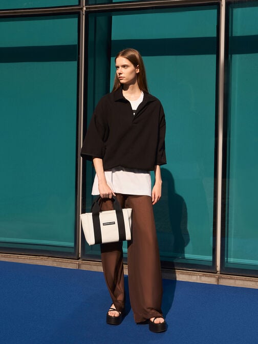 Kay Canvas Tote Bag, Multi, hi-res