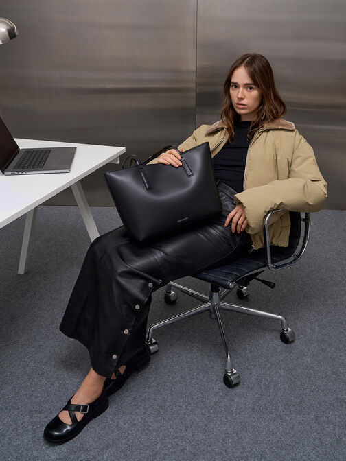 Noelle Tote Bag, Noir, hi-res