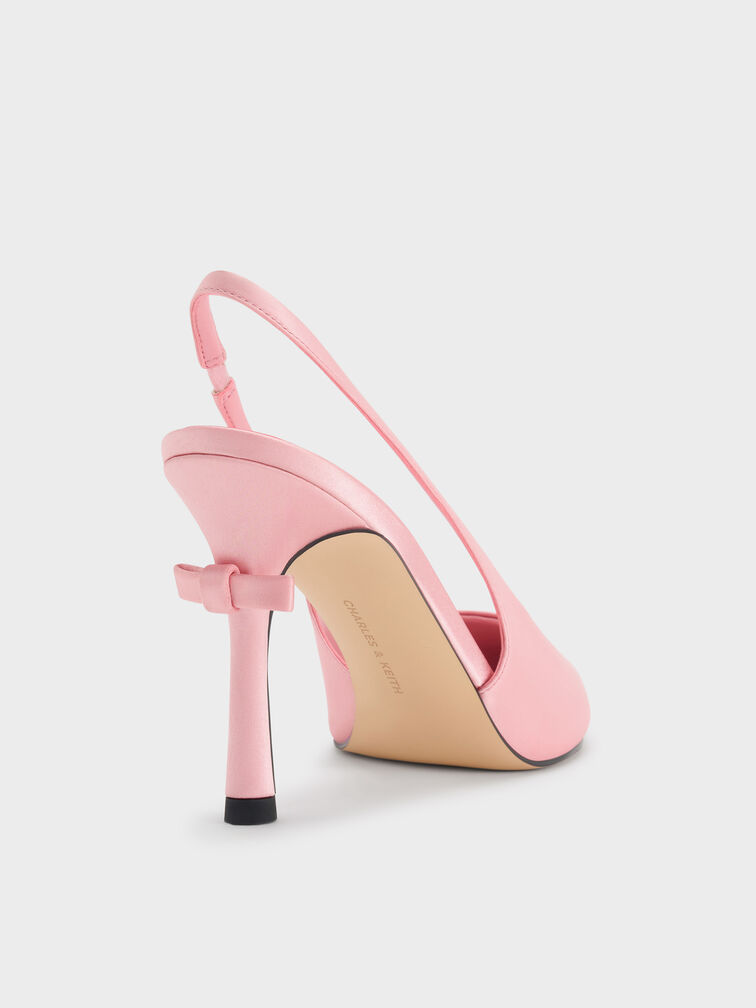 Brantley Bow Slingback Pumps, Pink, hi-res
