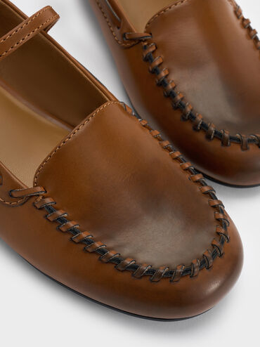 Gale Mary Jane Loafers, Tan, hi-res