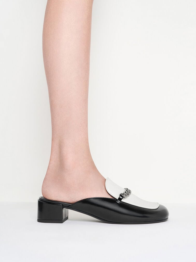 حذاء ميول أنيق بلونين وسلسلة, متعدد الألوان, hi-res