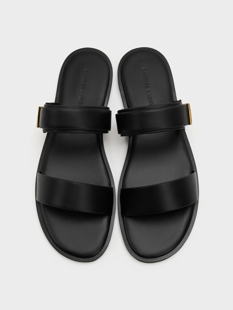 صندل دوف بحزامين علويين, أسود, hi-res