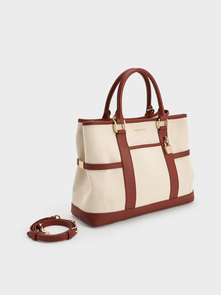 Scottie Canvas Tote Bag, Brick, hi-res