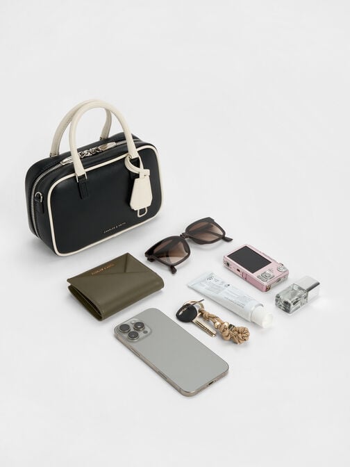 Mini Sianna Two-Tone Bowling Bag, Multi, hi-res