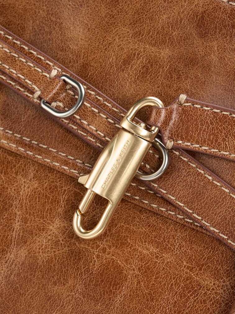 حقيبة دلفينا بحزام, Distressed Tan, hi-res