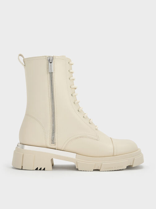 حذاء داكوتا بسحاب علوي, أبيض طباشيري, hi-res