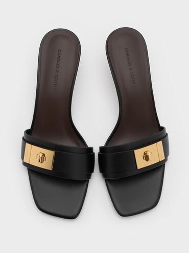 حذاء ميول أيلين بكعب قصير (كيتن), أسود, hi-res