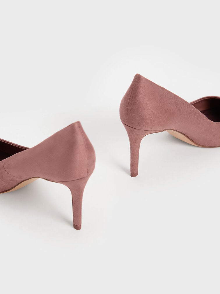 حذاء إيمي بكعب ستيليتو ومقدمة مدببة وملمس فاخر أنيق, موف, hi-res