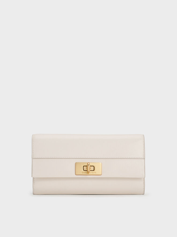 Lennie Chain-Handle Wallet, Cream, hi-res